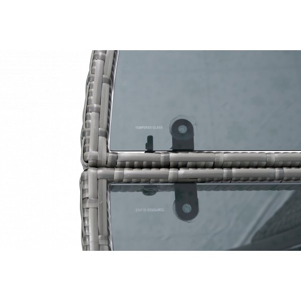 Matgrupp Tyl�sand gr� � 8 platser | Runt bord �170 cm & 8 stolar med dynor