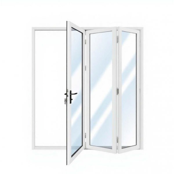 Vikdörr altan 2,43x2,43 m | Aluminium vikparti med 5 mm härdat glas | Vit Vikdörr altan 2,43x2,43 m | Aluminium vikparti med 5 mm härdat glas | Vit