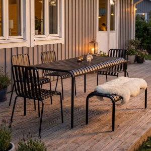 Underh�llsfri matgrupp | Utem�bler i galvaniserat st�l | Bergvik Svart