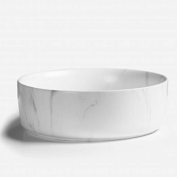 Runt tvättställ 36cm | Marmorerad yta | Lyxig design i porslin Runt tvättställ 36cm | Marmorerad yta | Lyxig design i porslin