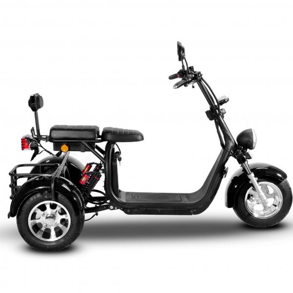 Fatscooter Trehjuling 2000W | Moped klass 1 - Svart Fatscooter Trehjuling 2000W | Moped klass 1 - Svart