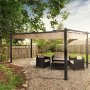Pergola 300x400 cm  Justerbart solskydd - Mrkgr aluminium