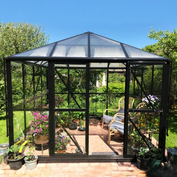 Växthus 8,7 m² | 5 års stormgaranti | Kvadratiskt premiumväxthus | Gazebo Växthus 8,7 m² | 5 års stormgaranti | Kvadratiskt premiumväxthus | Gazebo