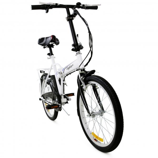 Hopfällbar elcykel med litiumbatteri - Vit Hopfällbar elcykel med litiumbatteri - Vit