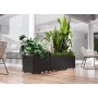 Blomlda i stl | 120x40x60 cm | Svart | Fr utomhusbruk