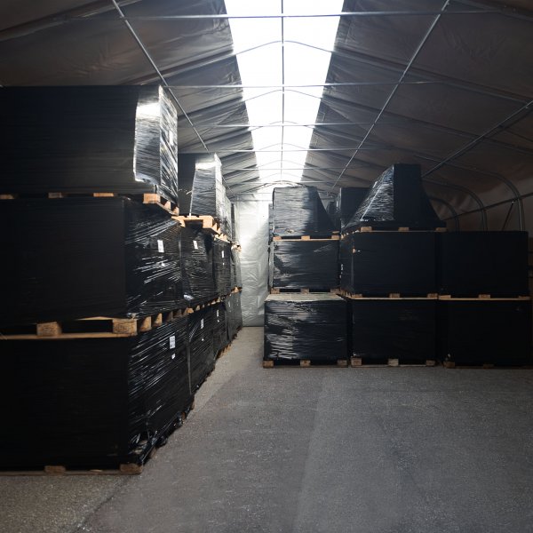 Lagert�lt 7x14m | 3,8m h�jd | 98m� 620g/m� | Med takpanel | PVC - Gr�
