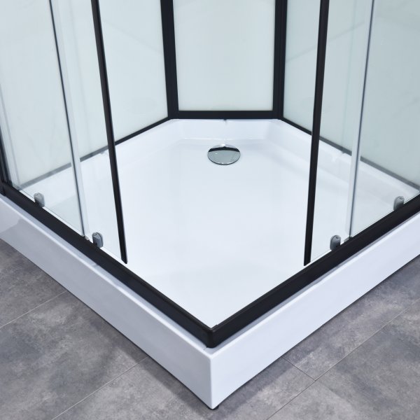 Modern duschkabin med flera strållägen | Svart Modern duschkabin med flera strållägen | Svart