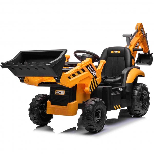 Traktor f�r barn med 2 gr�vskopor | JCB