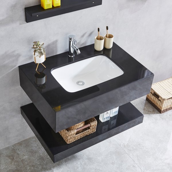 Badrumsmöbel marmor | LED-spegel med dimmer & bluetooth Badrumsmöbel marmor | LED-spegel med dimmer & bluetooth