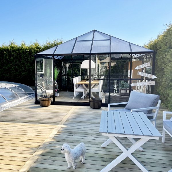 Premiumväxthus 19m² | 5 års stormgaranti | 4mm säkerhetsglas | Gazebo Premiumväxthus 19m² | 5 års stormgaranti | 4mm säkerhetsglas | Gazebo