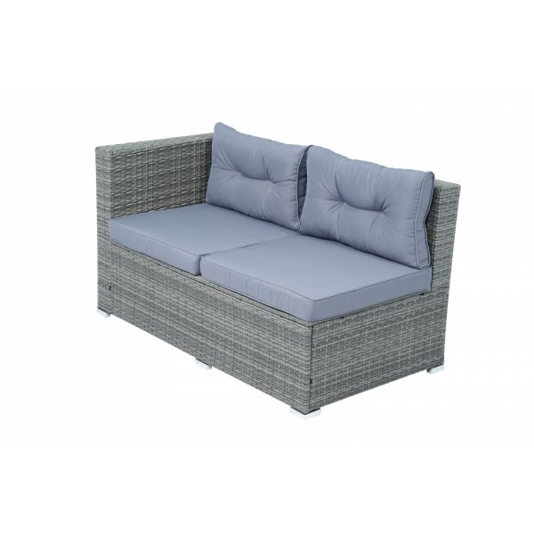 Soffgrupp med dynf�rvaring � H�rnsoffa & bord i gr�tt | Lilla Djursvik