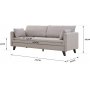 B�ddsoffa 3-sits | B�ddfunktion, beige tyg & modern design | Bella
