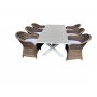 Utembelset | Brun konstrotting med stort matbord | 6 Ftljer | Orn