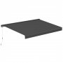 Terrassmarkis 3x2,5 m halvkassett | Motor & fjrrkontroll | Mrkgr