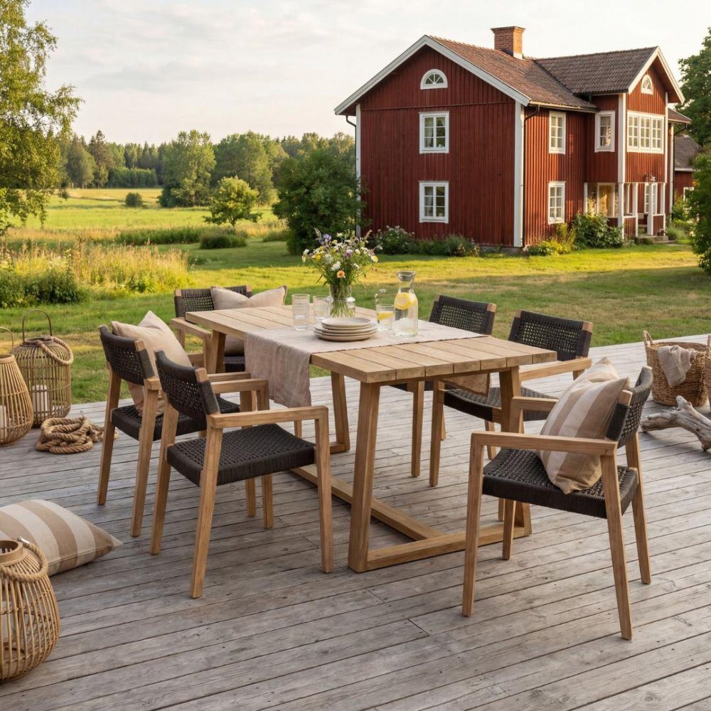 Elegant matgrupp | Sex sittplatser | Modern design och högkvalitativa material | Alex | Elegant matgrupp med ett bord och sex stolar