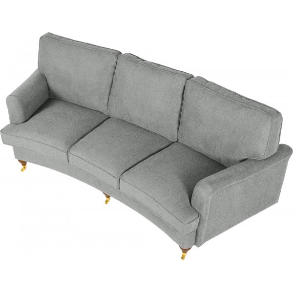 Howardsoffa 3-sits | Sv�ngd design, pocketfj�drar & avtagbar kl�dsel | Gr�