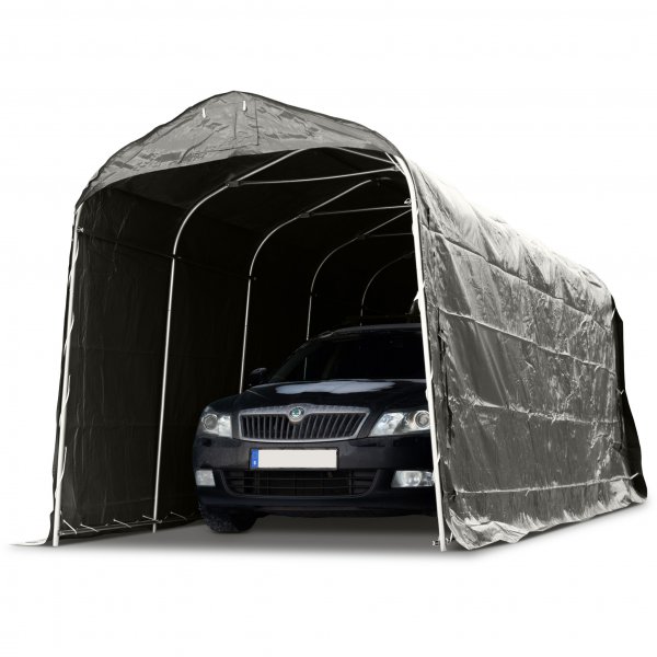 Garagetält 2,4x6m | 14,4m² - 500g/m² | PVC - Grå Garagetält 2,4x6m | 14,4m² - 500g/m² | PVC - Grå