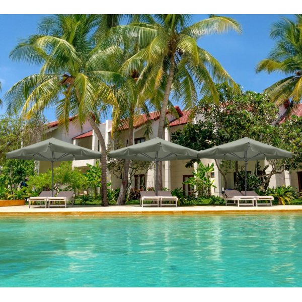 Helautomatiskt parasoll| 3x3 m |Grå Helautomatiskt parasoll| 3x3 m |Grå