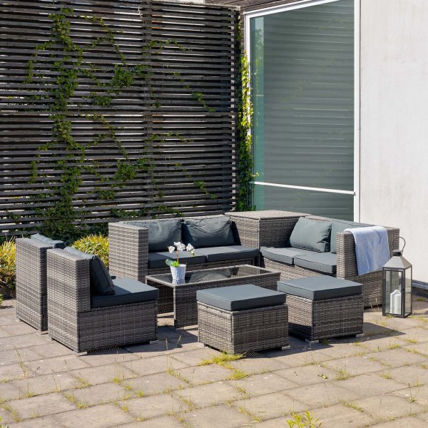 Exklusiv loungegrupp | Inbyggd förvaring | Grå konstrotting | Djursvik Exklusiv loungegrupp | Inbyggd förvaring | Grå konstrotting | Djursvik