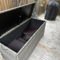Kundbild Dynbox i konstrotting | 420L | Grå | 134x54x59cm: Snygg och rejäl.
