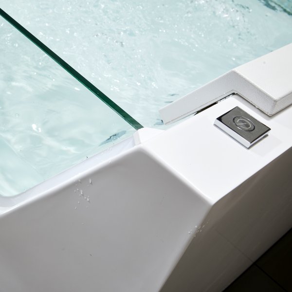 Stort bubbelbadkar för två 170x120cm | Med glas & värmare | BK-007V Stort bubbelbadkar för två 170x120cm | Med glas & värmare | BK-007V