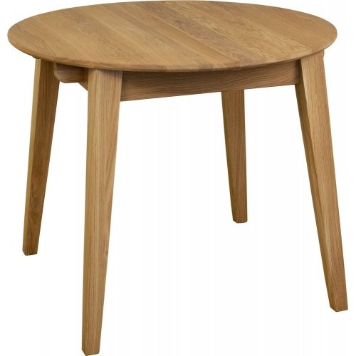 Matbord &Oslash;90130 cm  Utdragbart, oljad ek & oval design  Genova