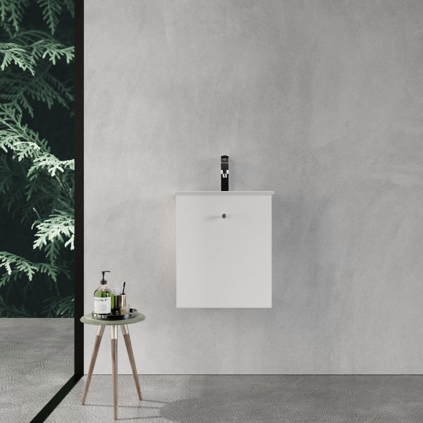 Liten kommod 40cm | Nedsänkt handfat | Vilmer vit Liten kommod 40cm | Nedsänkt handfat | Vilmer vit