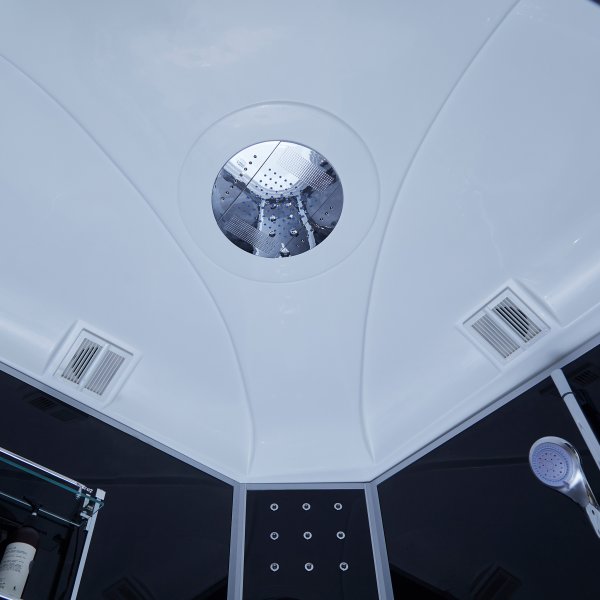 Stor duschkabin med jacuzzi-bad och massage