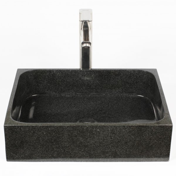 Tv�ttst�ll 45x35cm | Svart natursten | Unika skiftningar