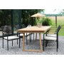 Tr�dg�rdsbord 240 cm | Massivt teaktr�, plats f�r m�nga & tidl�s design | Salt�
