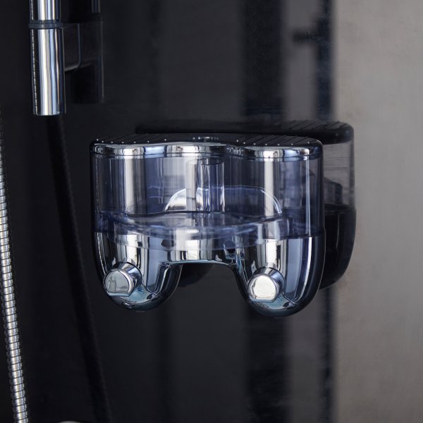 Stor duschkabin med jacuzzi-bad och massage