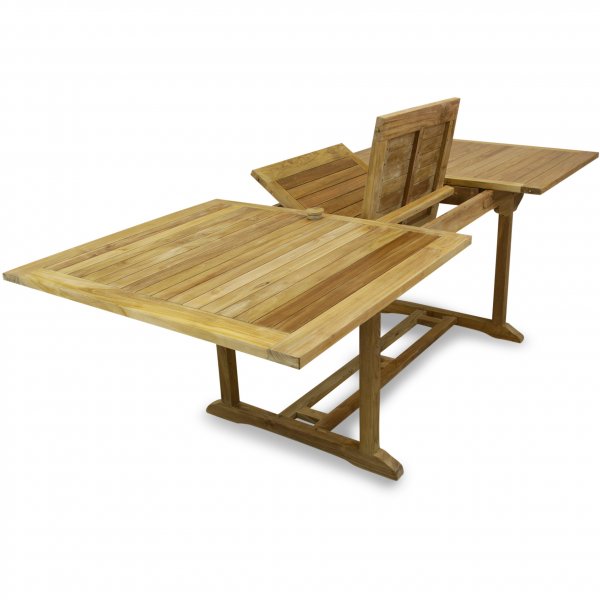 Frlngningsbart utebord 180-240 cm | 6 stolar | Premiumteak