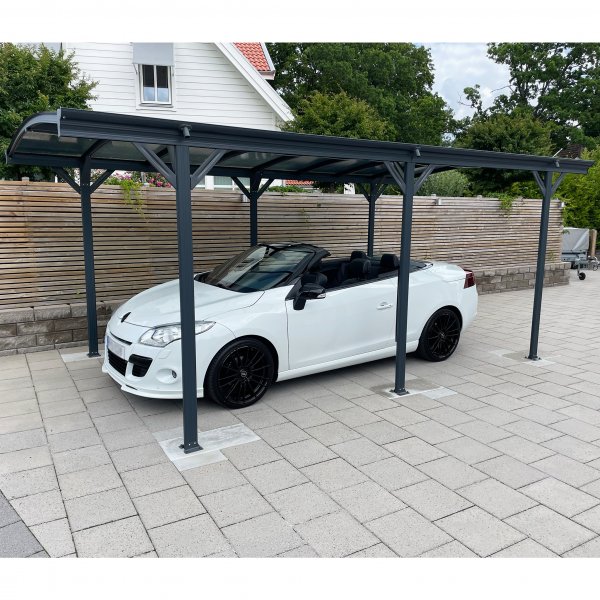 Carport 17,25m² | Extra hög | Aluminiumstomme & kanalplasttak Carport 17,25m² | Extra hög | Aluminiumstomme & kanalplasttak