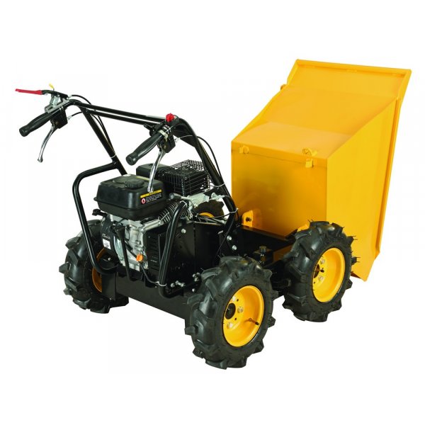 Minidumper 300 kg med hjul | Självgående dumper med 6,5 hk motor & 4WD Minidumper 300 kg med hjul | Självgående dumper med 6,5 hk motor & 4WD