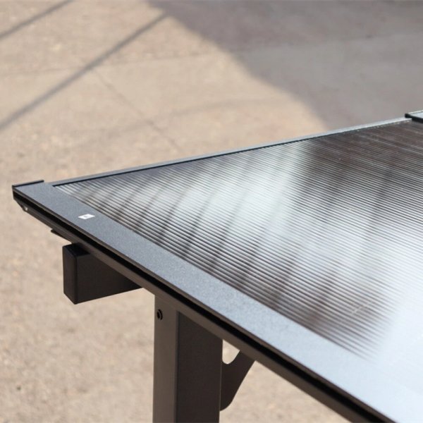 Altantak 3×3 m | Väggmonterat tak i stål/aluminium med polykarbonat | Grå Altantak 3×3 m | Väggmonterat tak i stål/aluminium med polykarbonat | Grå