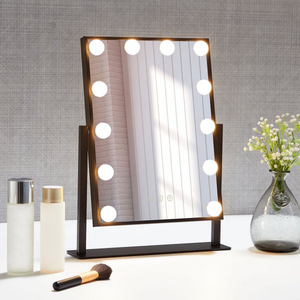 Sminkspegel p fot med LED-belysning | Pamela