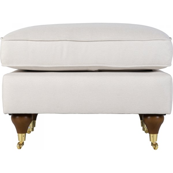 Howard fotpall | Kallskum, m�ssingshjul & bj�rkstomme | Watford Deluxe Beige