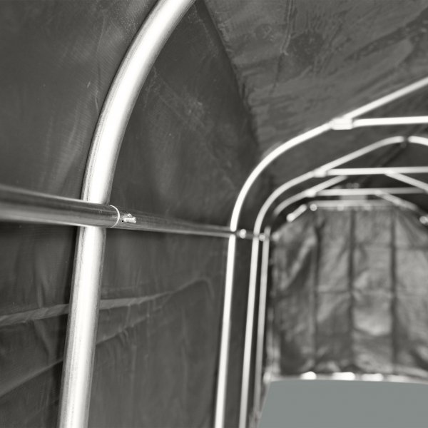 Garagetält 2,4x6m | 14,4m² - 500g/m² | PVC - Grå Garagetält 2,4x6m | 14,4m² - 500g/m² | PVC - Grå