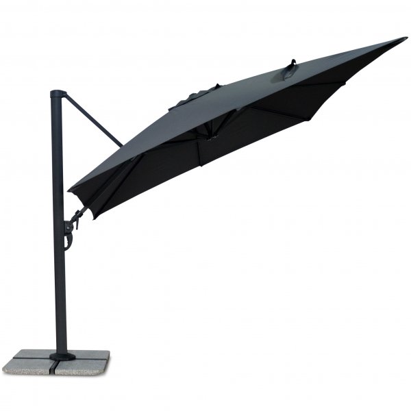 Premiumparasoll 3x3m | Fyrkantigt | Grå Premiumparasoll 3x3m | Fyrkantigt | Grå