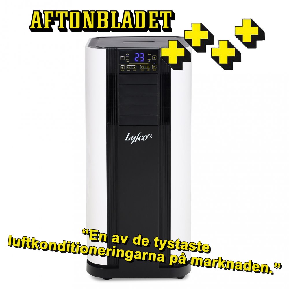 Portabel AC f�r 37m� | Toppbetyg i test | Extra tyst | 9000BTU | Lyfco