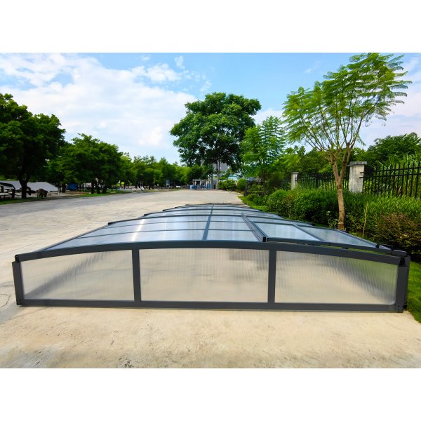 Pooltak 4x8m | Utan skenor | UV-skydd