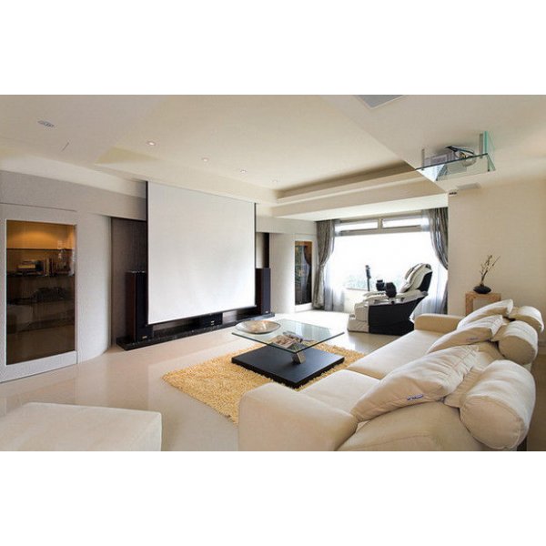 Motordriven projektorduk - 16:9 mattvit