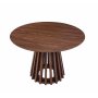 Runt matbord 120 cm i brunbetsad ek med plats f�r 4�5 personer | Inez