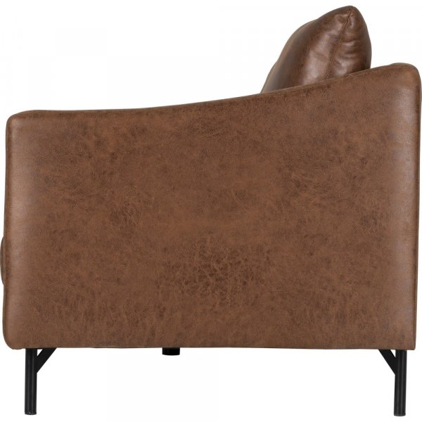 Soffa 3-sits | Cognacsfärgat ecoläder, metallben & modern design | Harpan Soffa 3-sits | Cognacsfärgat ecoläder, metallben & modern design | Harpan