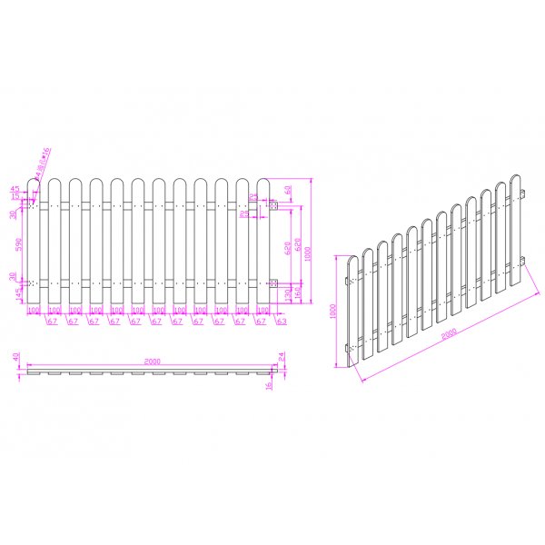 Trästaket | 200x100 cm | Magnus Trästaket | 200x100 cm | Magnus