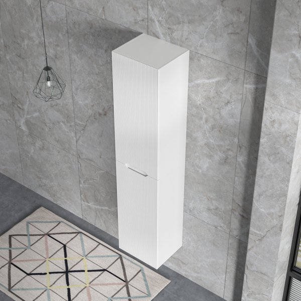 Högskåp badrum 160x35cm | Vägghängt | Tuba - Vit Högskåp badrum 160x35cm | Vägghängt | Tuba - Vit