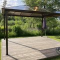 Kundbild Paviljong premium 4x3m | Tak i kanalplast | Inkl. Väggar och myggnät: Är mycket nöjd med paviljongen....