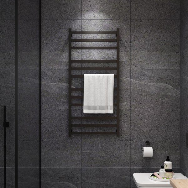 Elektrisk handdukstork 60x128x12cm | SC7B | Svart