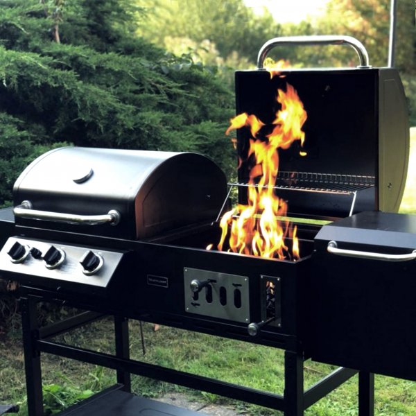 Kombinerad kol- & gasolgrill med rk | Cleaveland