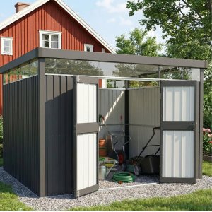 Förråd & redskapsbod 7,8 m² | Dubbla dörrar | Stål | 3x2,6 m Förråd & redskapsbod 7,8 m² | Dubbla dörrar | Stål | 3x2,6 m